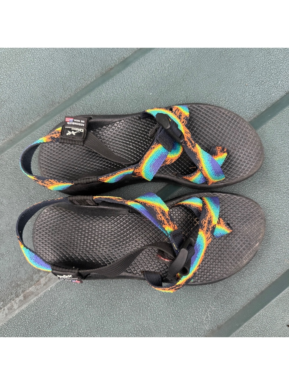 Chaco Rainbow Strap Sandals Size 7 - Picture 2 of 5
